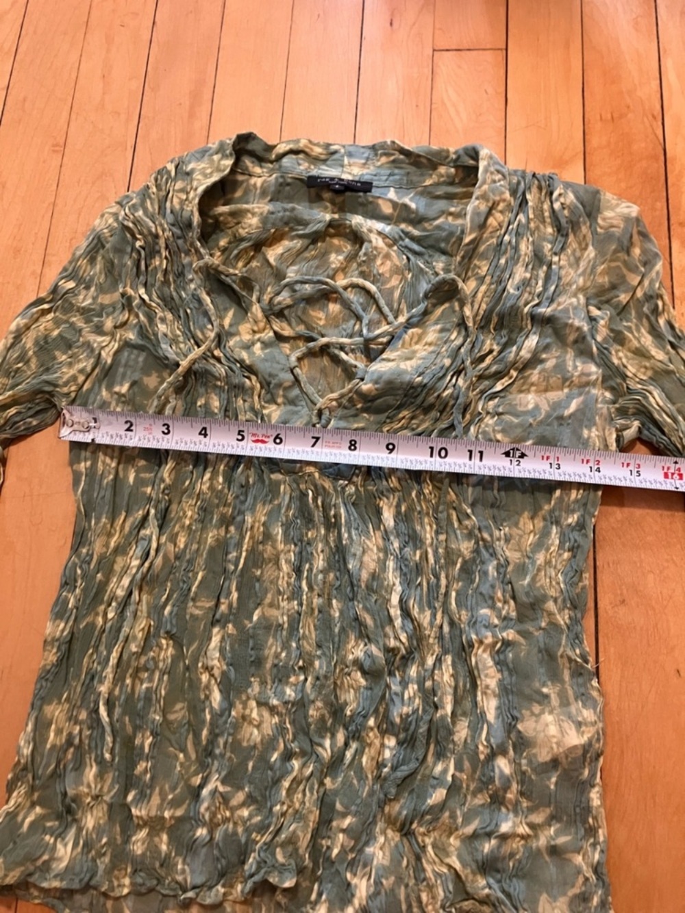 Rag & Bone Sachi Pleated Crinkle Blouse Size Small - Picture 10 of 11